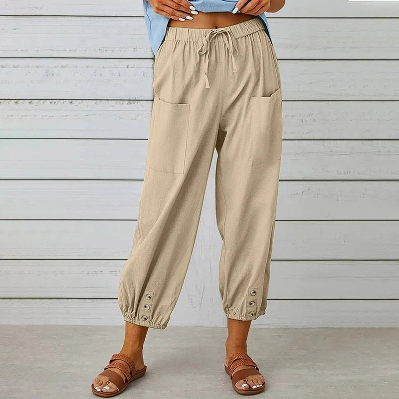Calça Sintia - Em linho de alta qualidade (tendência italiana)