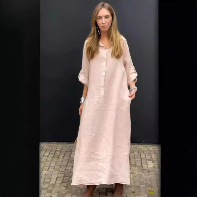 Vestido Benedita - Linho de alta qualidade (tendência grega)