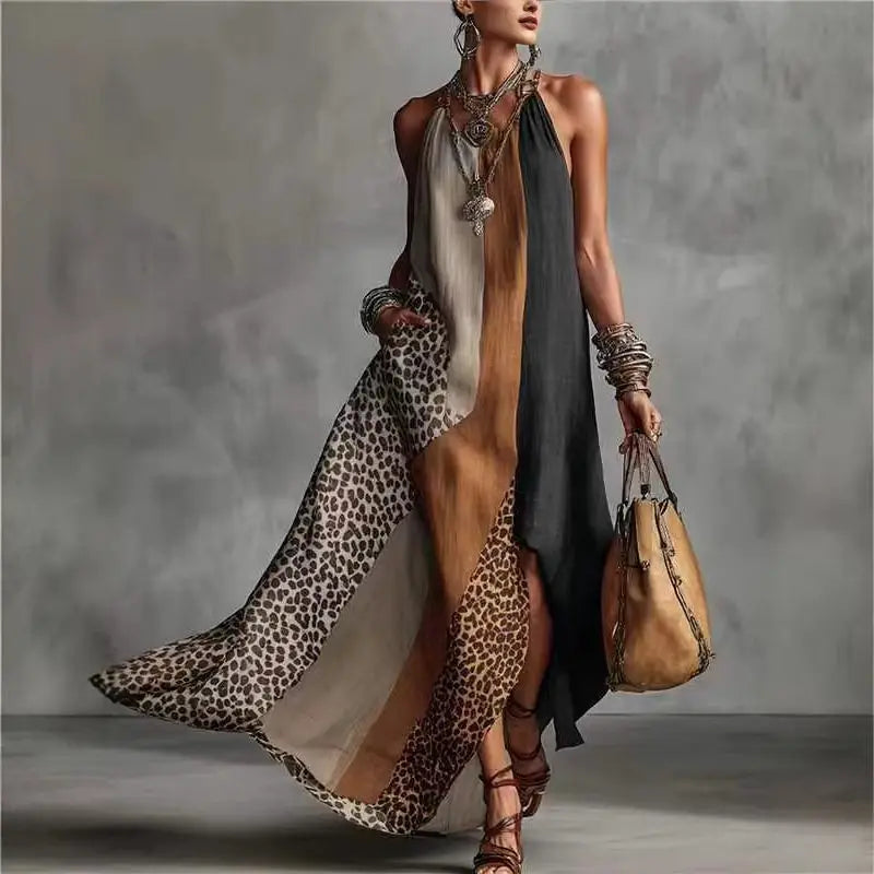 Vestido Ailsa - O linho Leopard print mais amado pelas blogueiras europeias (tendência grega)