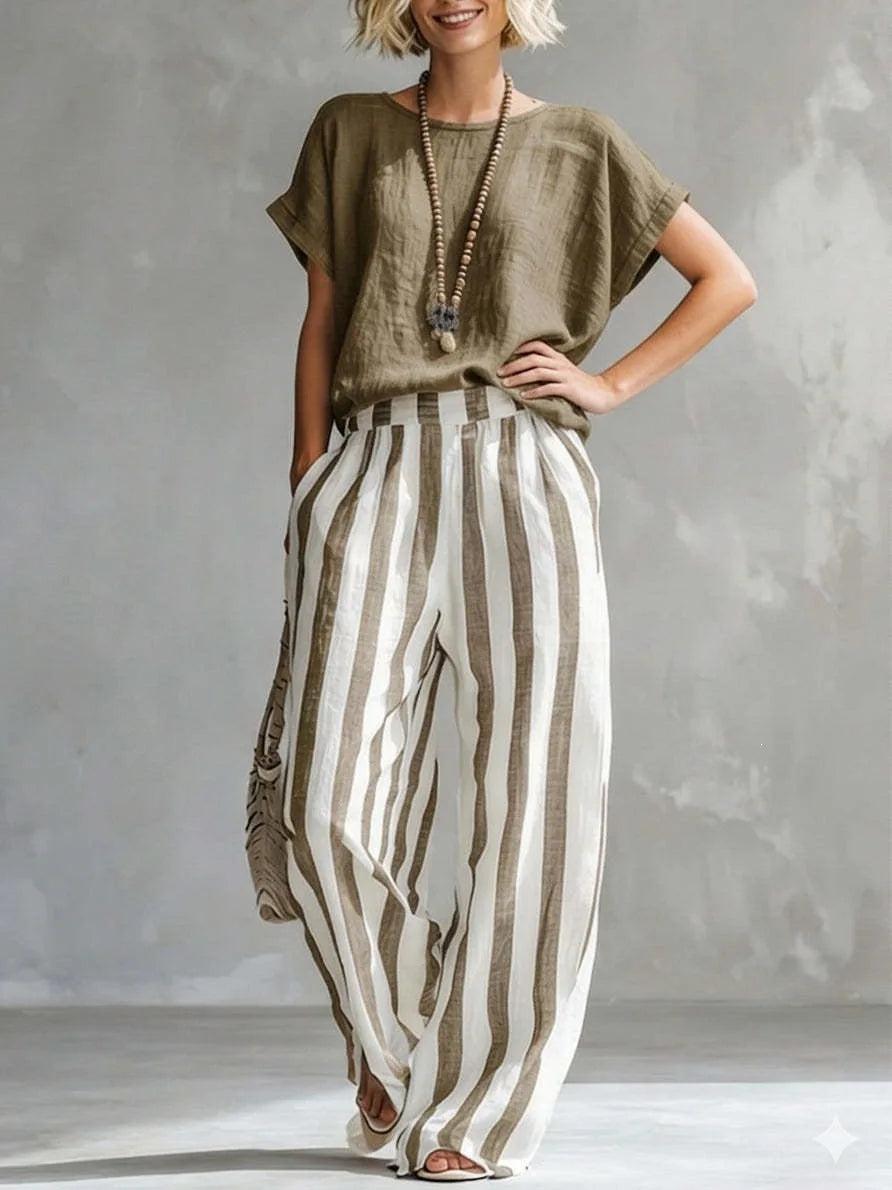Conjunto Analu - O casual chic mais desejado pelas style mavens (tendência grega)