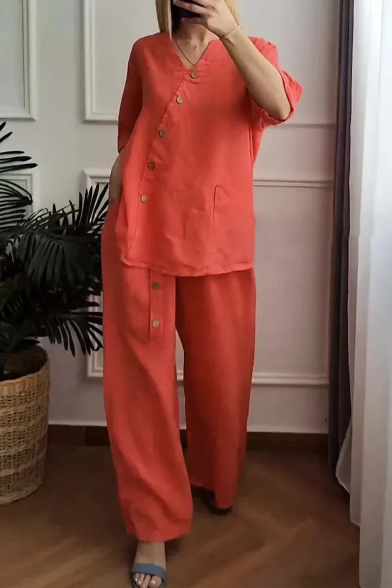 Conjunto Natalia - Seu style staple em linho (tendência grega)