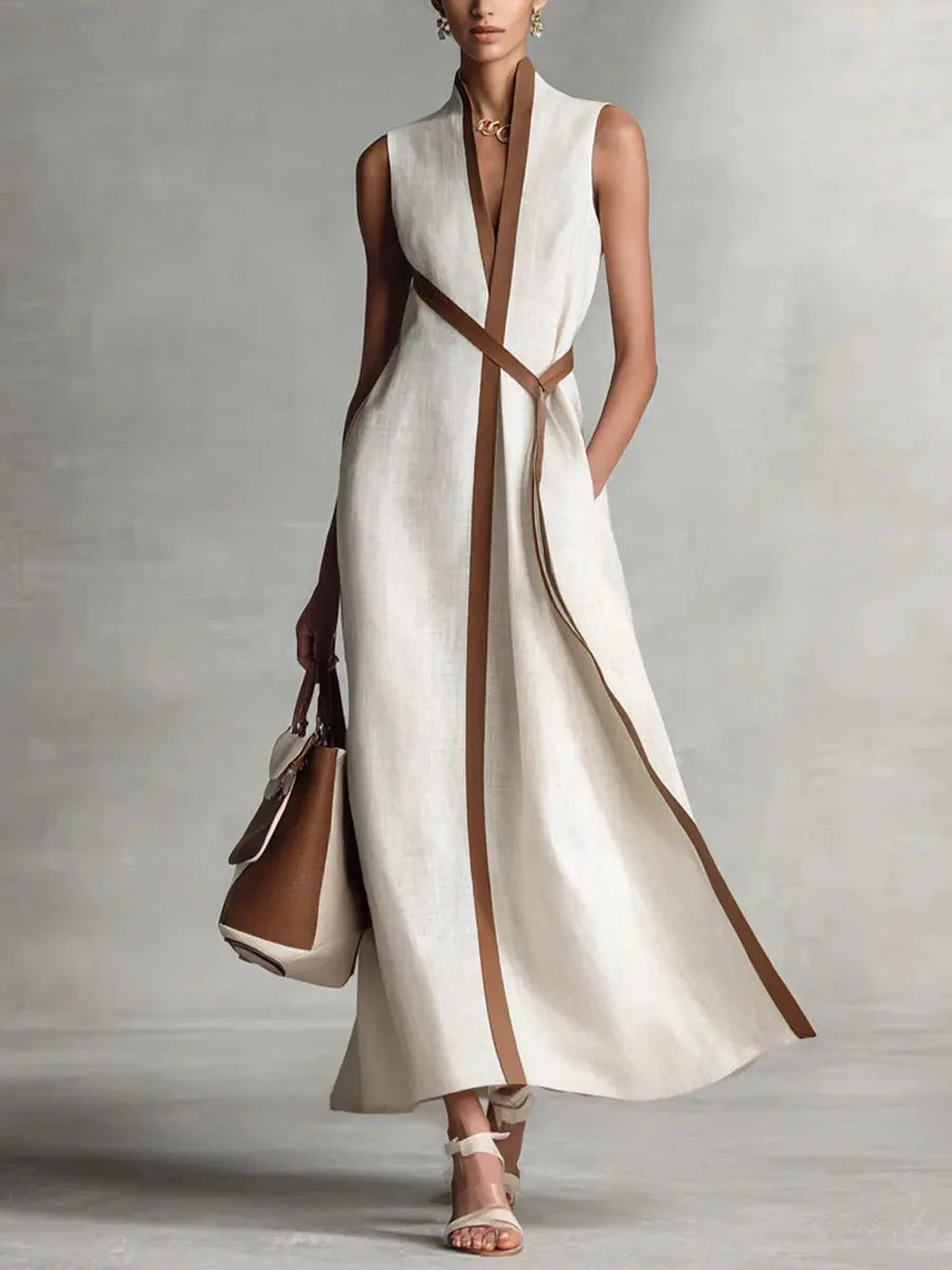 Vestido Leonor - Seu top choice em linho high quality (tendência grega)
