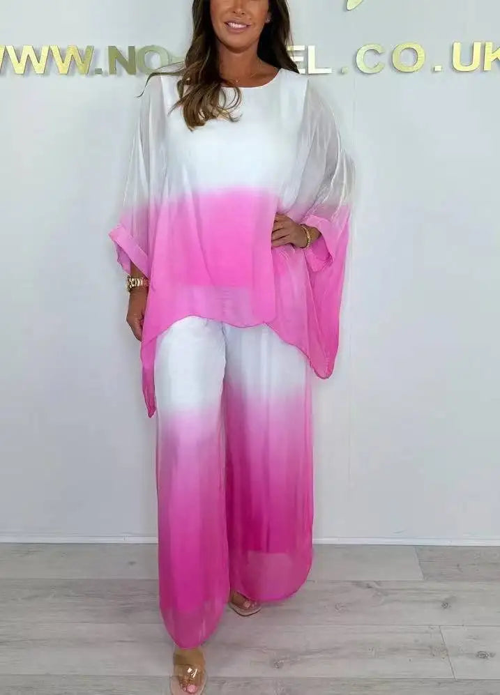 Conjunto Daniela - Chiffon em degradê must-have 2026 (tendência italiana)