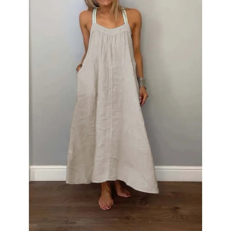 Vestido Carmem - O linho must-have das trendsetters (tendência grega)