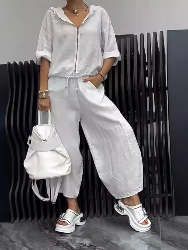 Conjunto Andressa - Elegância em linho must-have 2026 (tendência Italiana)