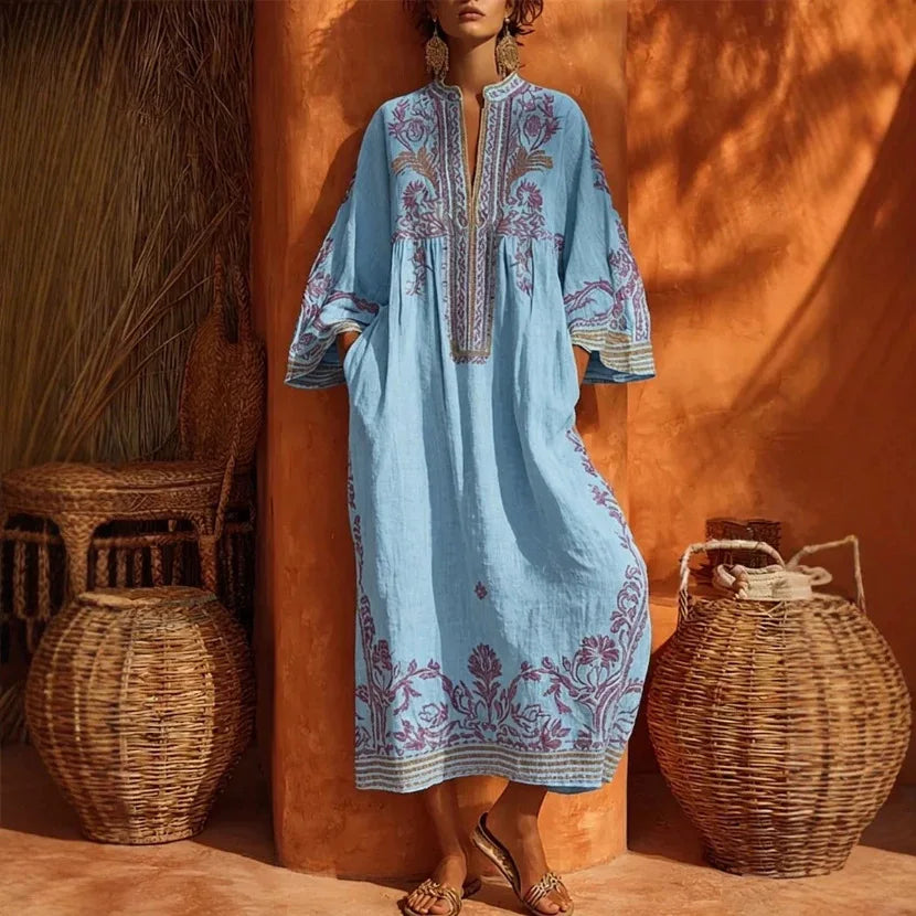 Vestido Caren - Boho chic preferido das glam leaders (tendência grega)
