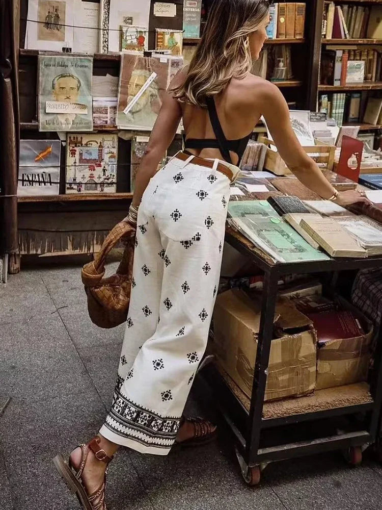 Calça Demure - Estilo Vintage Solta de Linho