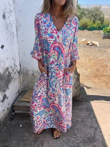 Vestido Antonella - Estampado fluido queridinho das trendqueens (tendência americana)
