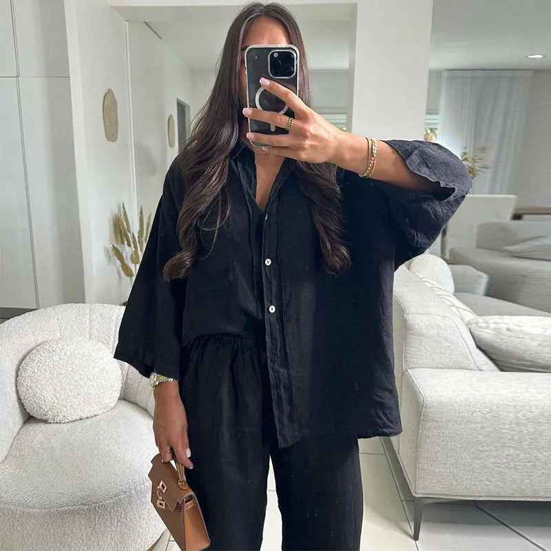 Conjunto Kintana - Tendência do Verão Finlandês (linho)