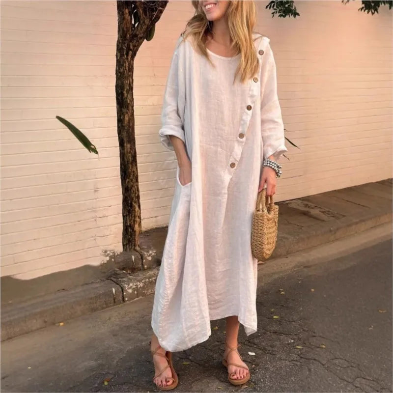 Vestido Moriá - Elegância em linho ( tendência americana 2025)