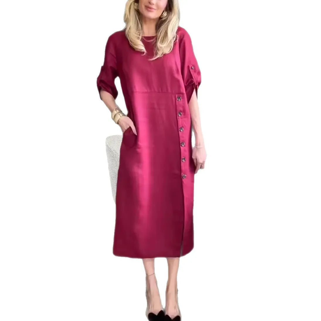 Vestido Lidia - Elegância e conforto em linho (tendência francesa)