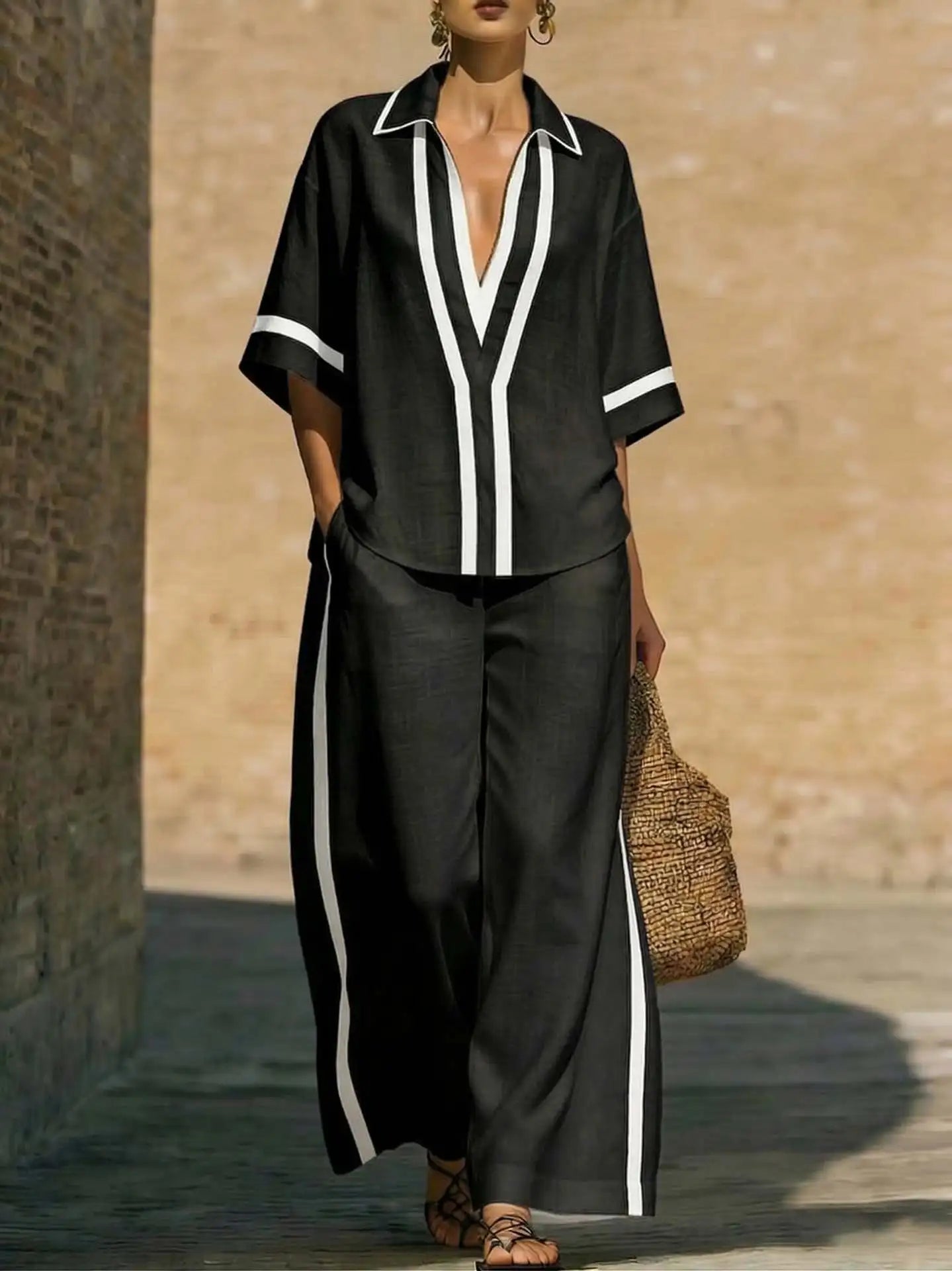 Conjunto Tamires - Seu must-have 2026 em linho (tendência grega)