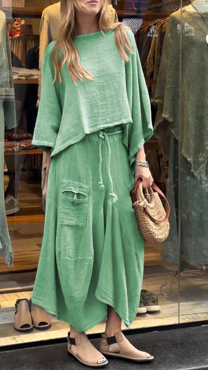 Conjunto Jamile - Must-have em linho Lisavi (tendência belga)