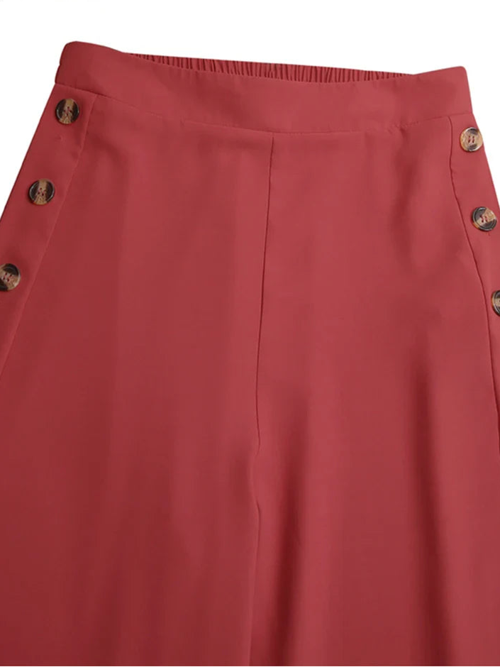 Calça Zanzea - Pantalona Wide Leg Verão 2024