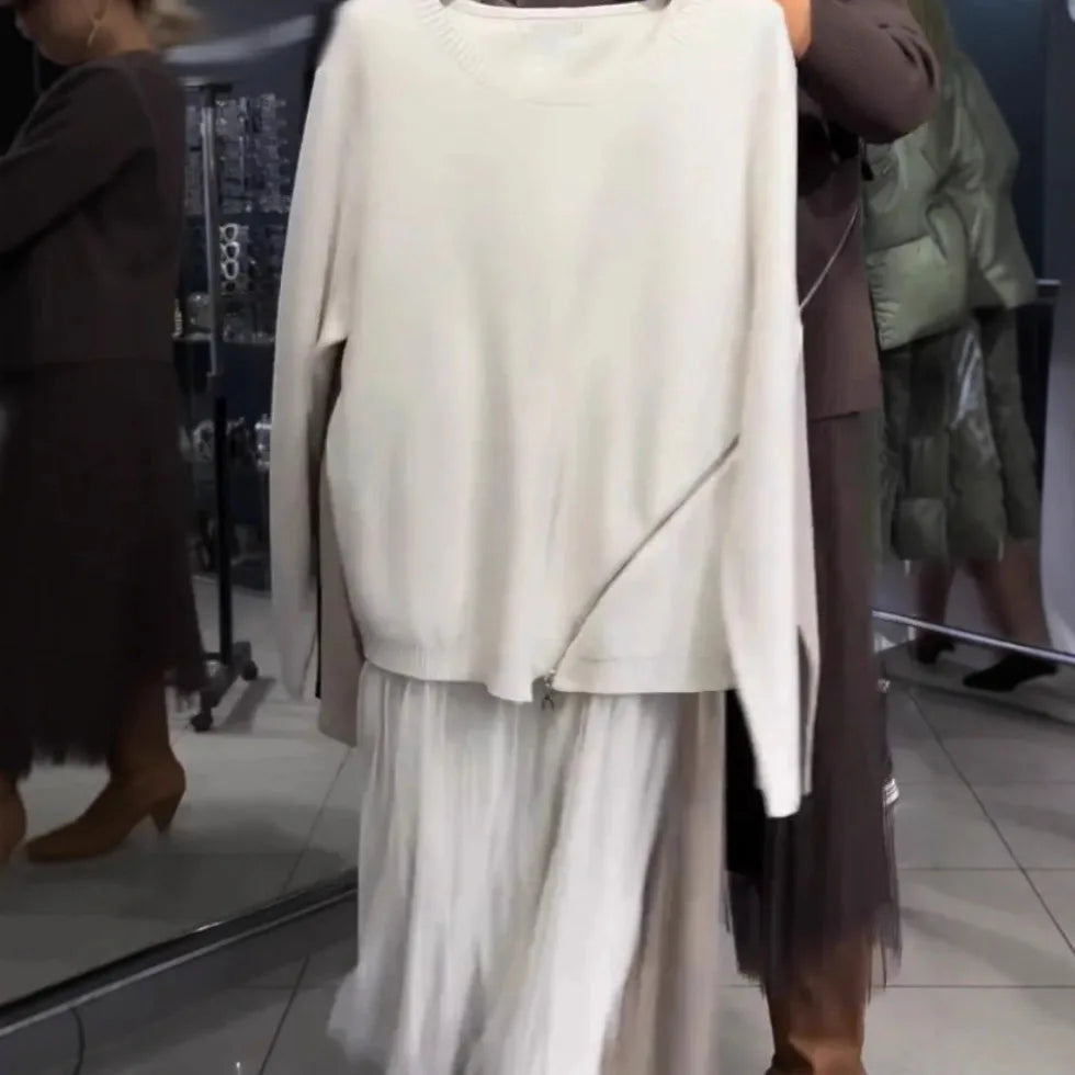 Conjunto Brenda - Vestido + suéter perfeito para o outono inverno 2026 (tendência americana)