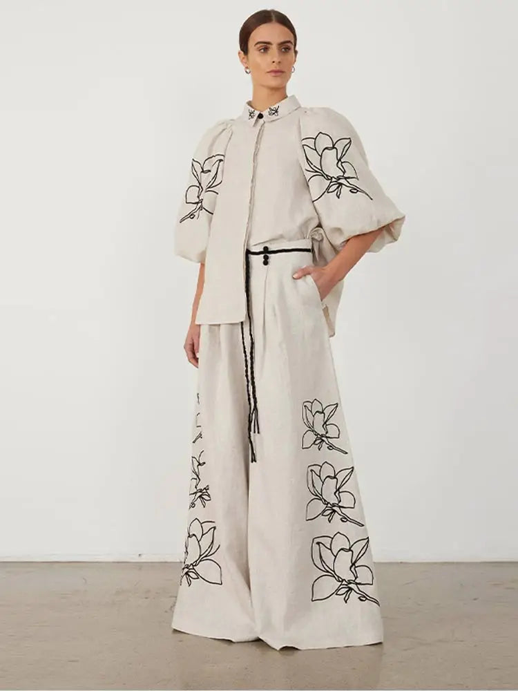 Conjunto Calura - Elegante de Linho (Tendência Holandesa)